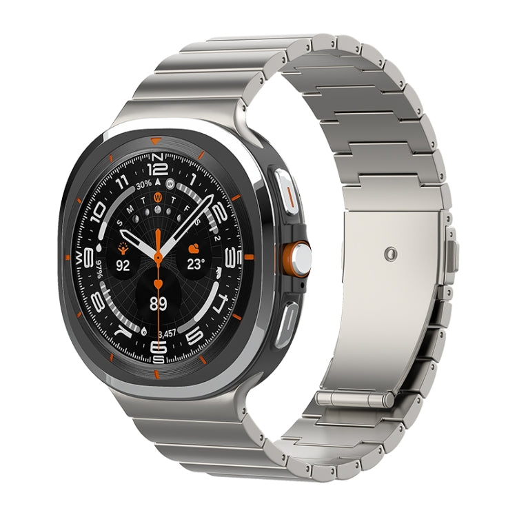 One Bead Flat Buckle Pure Titanium Watch Band, For Samsung Galaxy Watch Ultra / Ultra 2025, For Samsung Galaxy Watch8 / Watch8 Classic