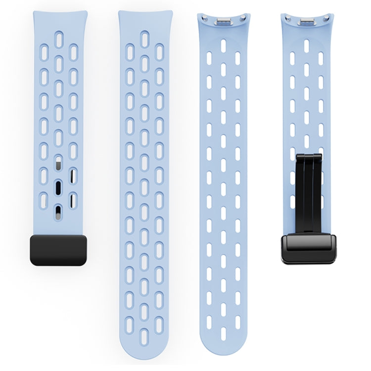 Magnetic Folding Buckle Silicone Watch Band, For Xiaomi Smart Band 9