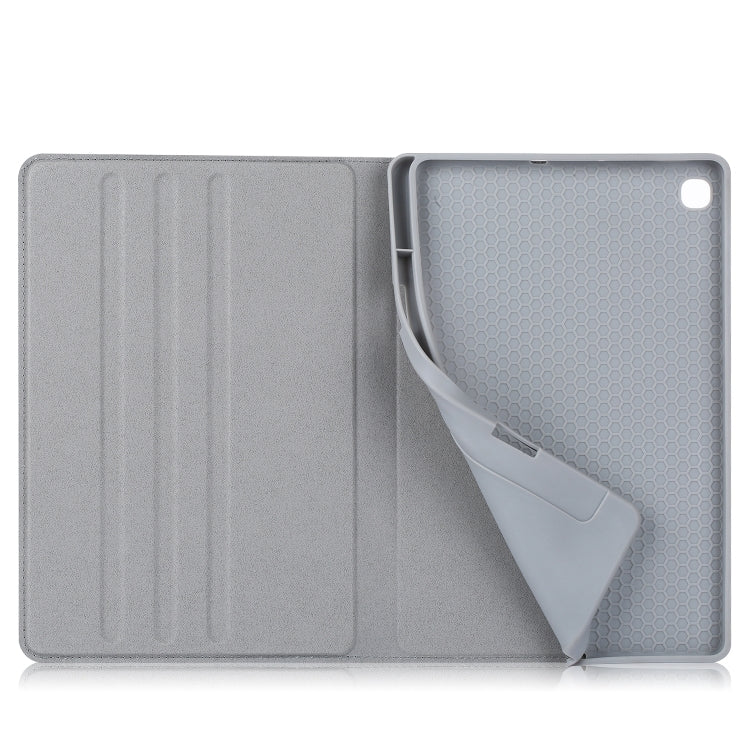 For Samsung Galaxy Tab S6 Lite P610/P615 Marble Cloth Texture TPU Horizontal Flip Leather Case with Holder & Card Slot & Pen Slot