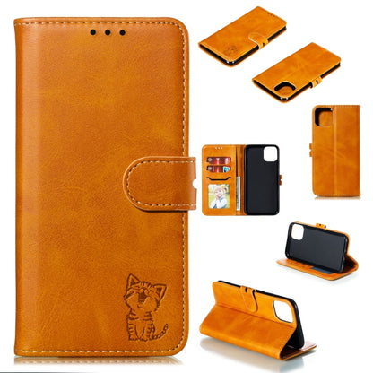 Embossed Happy Cat Pattern Horizontal Flip Leather Case with Holder & Card Slots & Wallet & Photo Frame, For Samsung Galaxy A21s, For Samsung Galaxy A71 5G, For Samsung Galaxy Note20, For Samsung Galaxy Note20 Ultra, For iPhone 12 mini                 ...