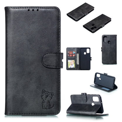 Embossed Happy Cat Pattern Horizontal Flip Leather Case with Holder & Card Slots & Wallet & Photo Frame, For Samsung Galaxy A21s, For Samsung Galaxy A71 5G, For Samsung Galaxy Note20, For Samsung Galaxy Note20 Ultra, For iPhone 12 mini                 ...