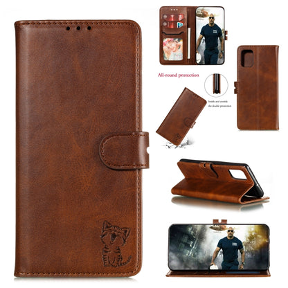 Embossed Happy Cat Pattern Horizontal Flip Leather Case with Holder & Card Slots & Wallet & Photo Frame, For Samsung Galaxy A21s, For Samsung Galaxy A71 5G, For Samsung Galaxy Note20, For Samsung Galaxy Note20 Ultra, For iPhone 12 mini                 ...