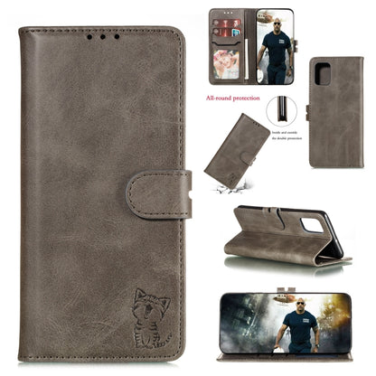 Embossed Happy Cat Pattern Horizontal Flip Leather Case with Holder & Card Slots & Wallet & Photo Frame, For Samsung Galaxy A21s, For Samsung Galaxy A71 5G, For Samsung Galaxy Note20, For Samsung Galaxy Note20 Ultra, For iPhone 12 mini                 ...