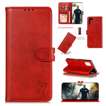 Embossed Happy Cat Pattern Horizontal Flip Leather Case with Holder & Card Slots & Wallet & Photo Frame, For Samsung Galaxy A21s, For Samsung Galaxy A71 5G, For Samsung Galaxy Note20, For Samsung Galaxy Note20 Ultra, For iPhone 12 mini                 ...