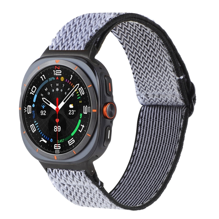 Wave Pattern Nylon Braided Watch Band, For Samsung Galaxy Watch Ultra 47mm / Ultra 2025