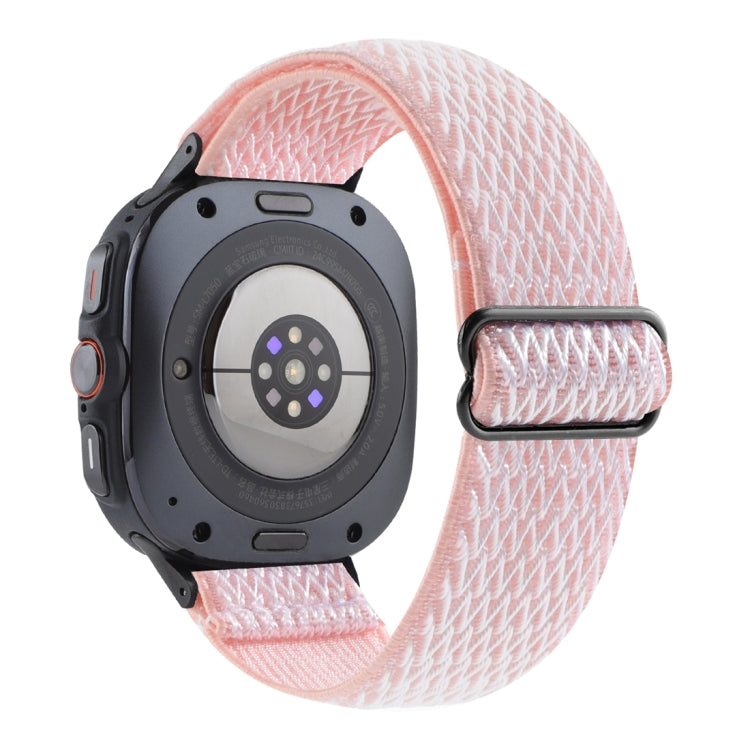 Wave Pattern Nylon Braided Watch Band, For Samsung Galaxy Watch Ultra 47mm / Ultra 2025