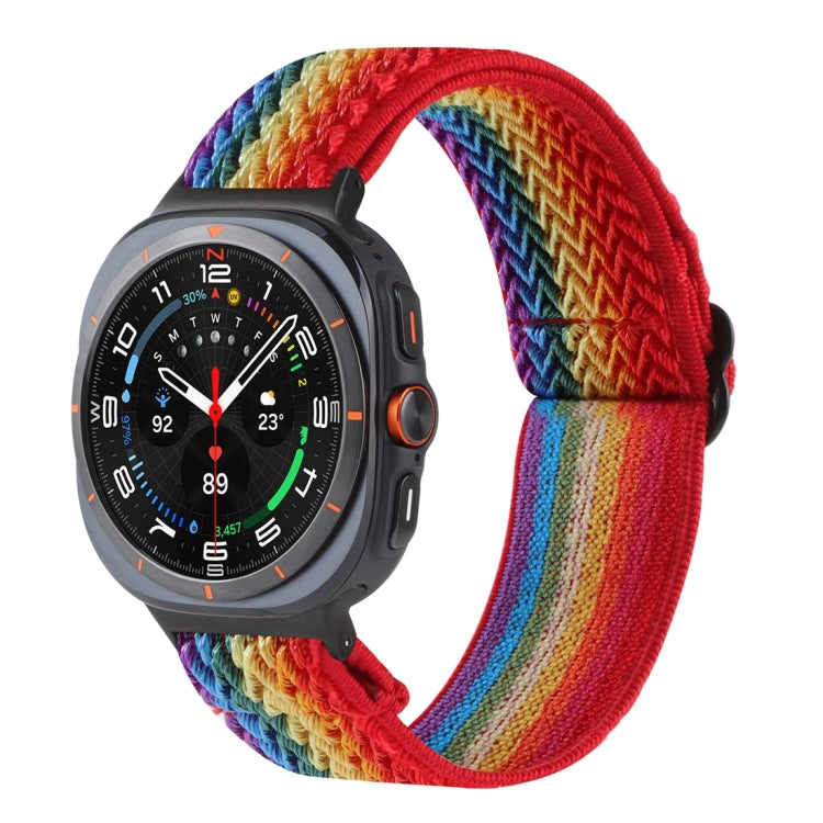Wave Pattern Nylon Braided Watch Band, For Samsung Galaxy Watch Ultra 47mm / Ultra 2025