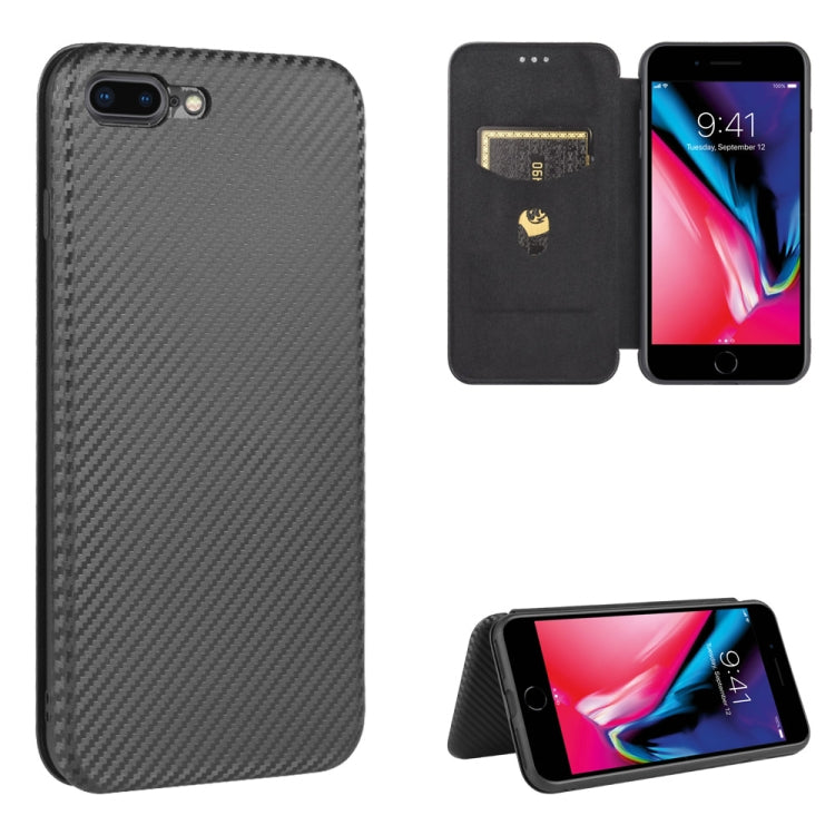 Carbon Fiber Texture Magnetic Horizontal Flip TPU + PC + PU Leather Case with Card Slot, For iPhone 11 Pro, For iPhone 6 / 6s, For iPhone 6 Plus / 6s Plus, For iPhone 11 Pro Max, For iPhone 11, For iPhone 12 mini, For iPhone 12 / 12 Pro                ...