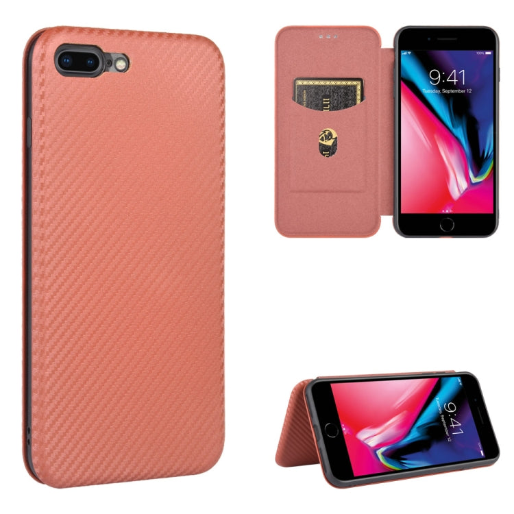 Carbon Fiber Texture Magnetic Horizontal Flip TPU + PC + PU Leather Case with Card Slot, For iPhone 11 Pro, For iPhone 6 / 6s, For iPhone 6 Plus / 6s Plus, For iPhone 11 Pro Max, For iPhone 11, For iPhone 12 mini, For iPhone 12 / 12 Pro                ...