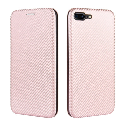 Carbon Fiber Texture Magnetic Horizontal Flip TPU + PC + PU Leather Case with Card Slot, For iPhone 7 Plus / 8 Plus, For iPhone XR, For iPhone XS Max, For iPhone X / XS