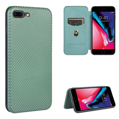 Carbon Fiber Texture Magnetic Horizontal Flip TPU + PC + PU Leather Case with Card Slot, For iPhone 7 Plus / 8 Plus, For iPhone XR, For iPhone XS Max, For iPhone X / XS