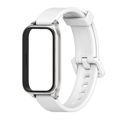 Mijobs Metal Shell Silicone Watch Band, For Xiaomi Smart Band 9 Active / Redmi Band 3