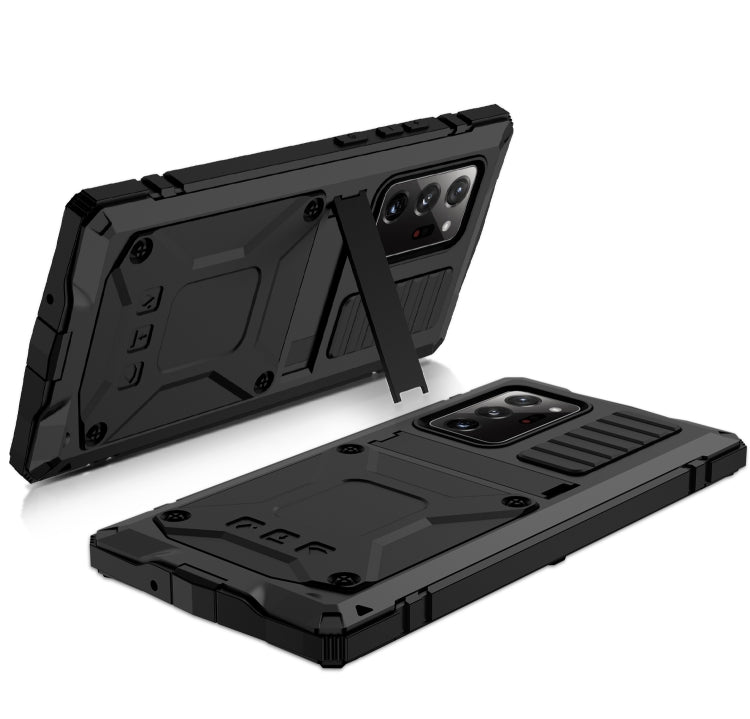 Shockproof Waterproof Dust-proof Metal + Silicone Protective Case with Holder, For Samsung Galaxy Note 20, For Samsung Galaxy Note 20 Ultra