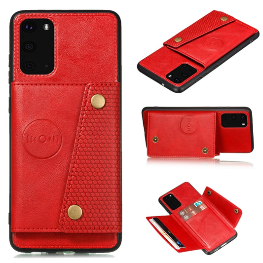 Double Buckle PU + TPU Shockproof Magnetic Protective Case with Card Slot & Holder, For Samsung Galaxy Note 20, For Samsung Galaxy Note 20 Ultra
