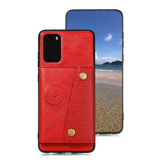 Double Buckle PU + TPU Shockproof Magnetic Protective Case with Card Slot & Holder, For Samsung Galaxy Note 20, For Samsung Galaxy Note 20 Ultra