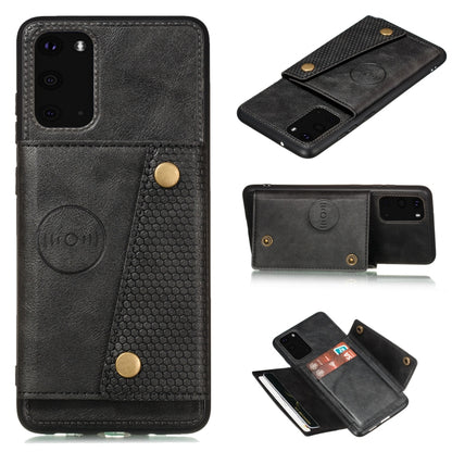 Double Buckle PU + TPU Shockproof Magnetic Protective Case with Card Slot & Holder, For Samsung Galaxy Note 20, For Samsung Galaxy Note 20 Ultra, For Xiaomi Redmi 9A, For Xiaomi Redmi 9C