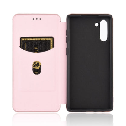 Carbon Fiber Texture Magnetic Horizontal Flip TPU + PC + PU Leather Case with Card Slot, For Samsung Galaxy Note10, For Samsung Galaxy Note10 Plus, For Samsung Galaxy Note20 Ultra, For Samsung Galaxy Note20, For Samsung Galaxy A21s