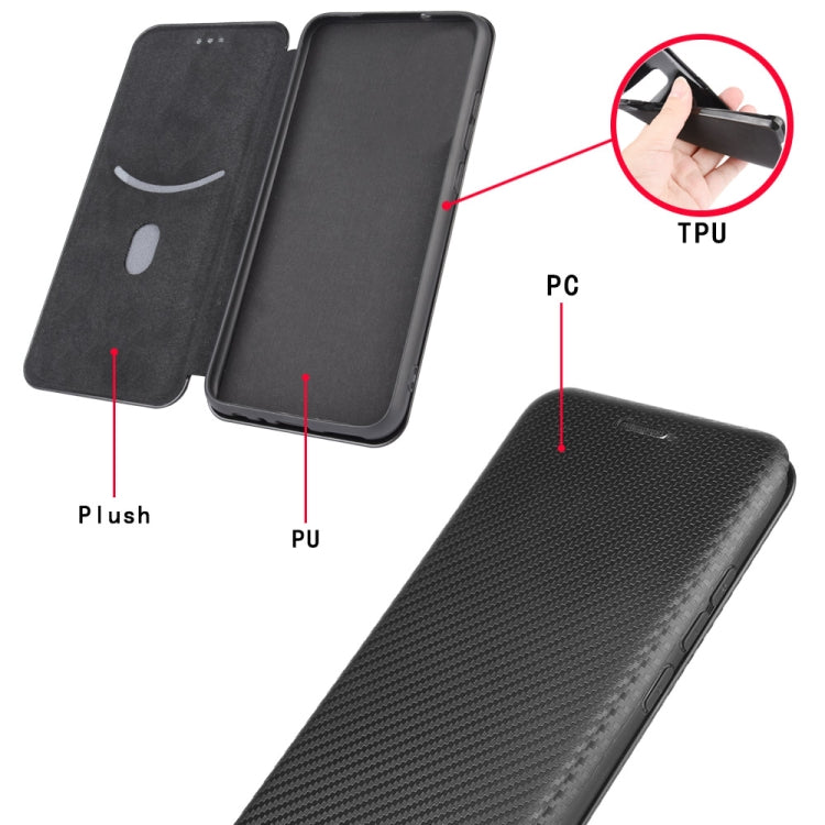 Carbon Fiber Texture Magnetic Horizontal Flip TPU + PC + PU Leather Case with Card Slot, For Samsung Galaxy Note10, For Samsung Galaxy Note10 Plus, For Samsung Galaxy Note20 Ultra, For Samsung Galaxy Note20, For Samsung Galaxy A21s