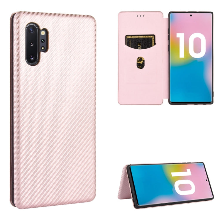 Carbon Fiber Texture Magnetic Horizontal Flip TPU + PC + PU Leather Case with Card Slot, For Samsung Galaxy Note10, For Samsung Galaxy Note10 Plus, For Samsung Galaxy Note20 Ultra, For Samsung Galaxy Note20, For Samsung Galaxy A21s