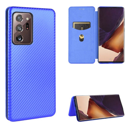 Carbon Fiber Texture Magnetic Horizontal Flip TPU + PC + PU Leather Case with Card Slot, For Samsung Galaxy Note10, For Samsung Galaxy Note10 Plus, For Samsung Galaxy Note20 Ultra, For Samsung Galaxy Note20, For Samsung Galaxy A21s