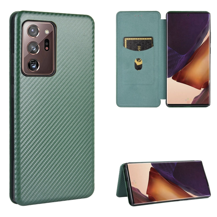 Carbon Fiber Texture Magnetic Horizontal Flip TPU + PC + PU Leather Case with Card Slot, For Samsung Galaxy Note10, For Samsung Galaxy Note10 Plus, For Samsung Galaxy Note20 Ultra, For Samsung Galaxy Note20, For Samsung Galaxy A21s