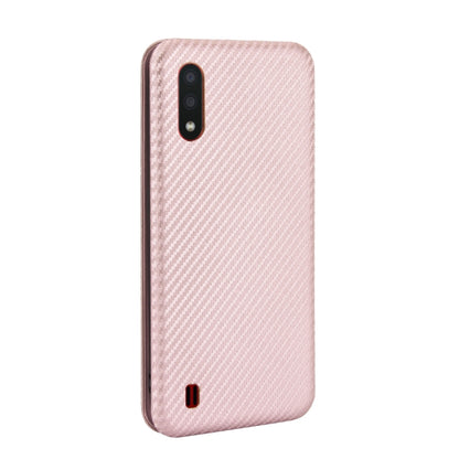 Carbon Fiber Texture Magnetic Horizontal Flip TPU + PC + PU Leather Case with Rope & Card Slot, For Samsung Galaxy A01, For Samsung Galaxy A7(2018) / A750, For Samsung Galaxy A20s, For Samsung Galaxy A21(Eurasian Version), For Samsung Galaxy A31       ...