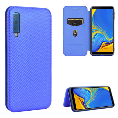 Carbon Fiber Texture Magnetic Horizontal Flip TPU + PC + PU Leather Case with Rope & Card Slot, For Samsung Galaxy A01, For Samsung Galaxy A7(2018) / A750, For Samsung Galaxy A20s, For Samsung Galaxy A21(Eurasian Version), For Samsung Galaxy A31       ...