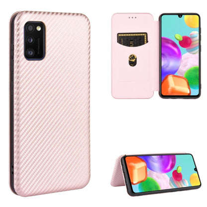 Carbon Fiber Texture Magnetic Horizontal Flip TPU + PC + PU Leather Case with Rope & Card Slot, For Samsung Galaxy A01, For Samsung Galaxy A7(2018) / A750, For Samsung Galaxy A20s, For Samsung Galaxy A21(Eurasian Version), For Samsung Galaxy A31       ...