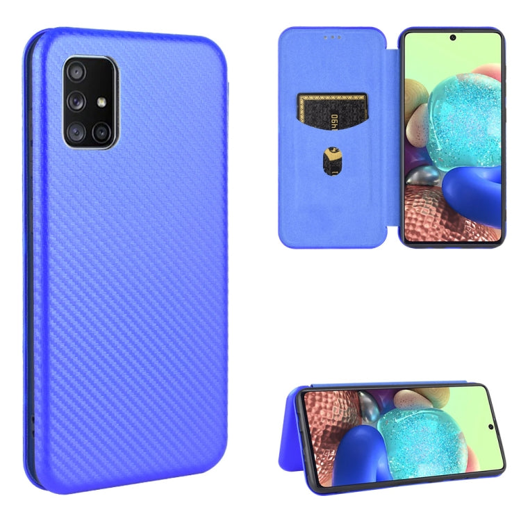 Carbon Fiber Texture Magnetic Horizontal Flip TPU + PC + PU Leather Case with Rope & Card Slot, For Samsung Galaxy A01, For Samsung Galaxy A7(2018) / A750, For Samsung Galaxy A20s, For Samsung Galaxy A21(Eurasian Version), For Samsung Galaxy A31       ...