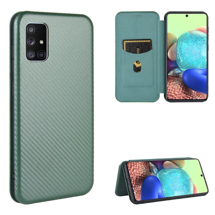 Carbon Fiber Texture Magnetic Horizontal Flip TPU + PC + PU Leather Case with Rope & Card Slot, For Samsung Galaxy A01, For Samsung Galaxy A7(2018) / A750, For Samsung Galaxy A20s, For Samsung Galaxy A21(Eurasian Version), For Samsung Galaxy A31       ...