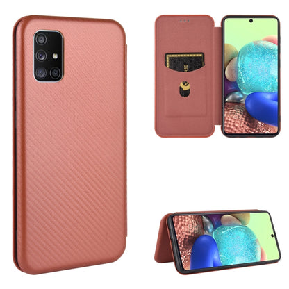 Carbon Fiber Texture Magnetic Horizontal Flip TPU + PC + PU Leather Case with Rope & Card Slot, For Samsung Galaxy A01, For Samsung Galaxy A7(2018) / A750, For Samsung Galaxy A20s, For Samsung Galaxy A21(Eurasian Version), For Samsung Galaxy A31       ...