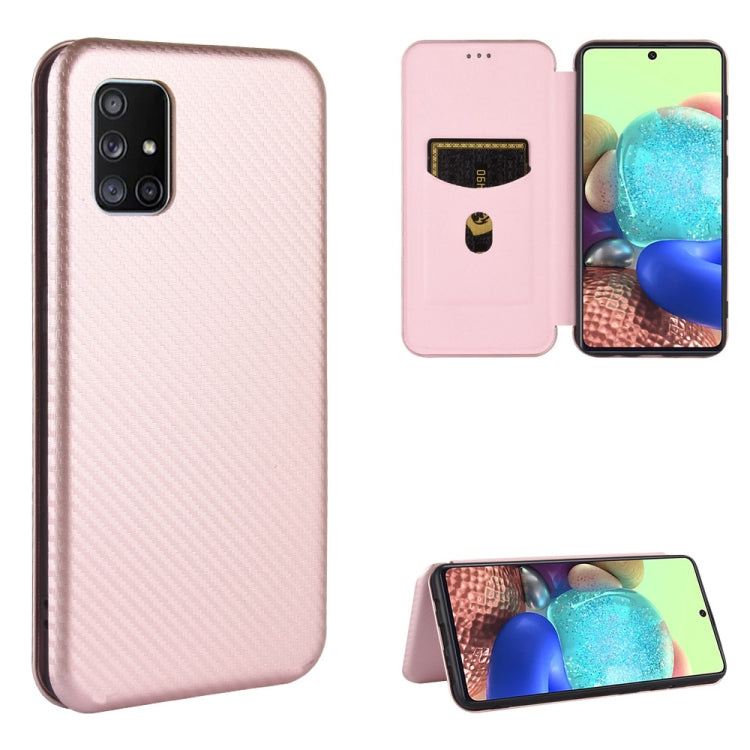 Carbon Fiber Texture Magnetic Horizontal Flip TPU + PC + PU Leather Case with Rope & Card Slot, For Samsung Galaxy A71 5G, For Samsung Galaxy A71, For Samsung Galaxy A90 5G, For Samsung Galaxy A91 / M80s / S10 Lite, For Samsung Galaxy M11              ...