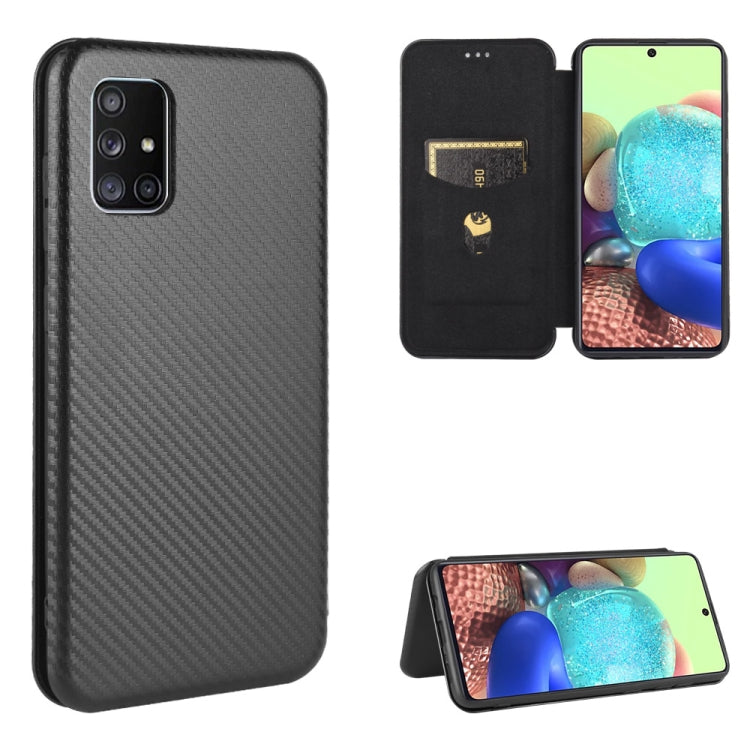 Carbon Fiber Texture Magnetic Horizontal Flip TPU + PC + PU Leather Case with Rope & Card Slot, For Samsung Galaxy A71 5G, For Samsung Galaxy A71, For Samsung Galaxy A90 5G, For Samsung Galaxy A91 / M80s / S10 Lite, For Samsung Galaxy M11              ...