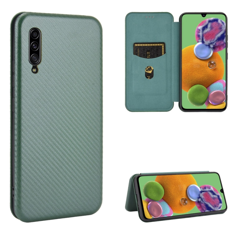 Carbon Fiber Texture Magnetic Horizontal Flip TPU + PC + PU Leather Case with Rope & Card Slot, For Samsung Galaxy A71 5G, For Samsung Galaxy A71, For Samsung Galaxy A90 5G, For Samsung Galaxy A91 / M80s / S10 Lite, For Samsung Galaxy M11              ...