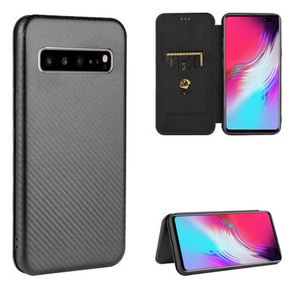 Carbon Fiber Texture Magnetic Horizontal Flip TPU + PC + PU Leather Case with Rope & Card Slot, For Samsung Galaxy A71 5G, For Samsung Galaxy A71, For Samsung Galaxy A90 5G, For Samsung Galaxy A91 / M80s / S10 Lite, For Samsung Galaxy M11              ...