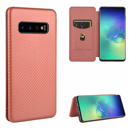Carbon Fiber Texture Magnetic Horizontal Flip TPU + PC + PU Leather Case with Rope & Card Slot, For Samsung Galaxy S10 Plus, For Samsung Galaxy S10, For Samsung Galaxy S20, For Samsung Galaxy S20 Plus, For Samsung Galaxy XCover Pro                     ...