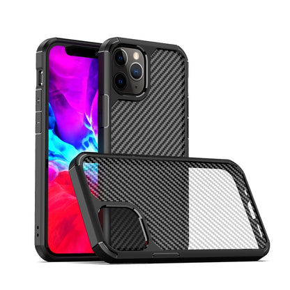 iPAKY Pioneer Series Carbon Fiber Texture Shockproof TPU + PC Case, For iPhone 8 Plus / 7 Plus, For iPhone 11 Pro, For iPhone 12 Pro Max
