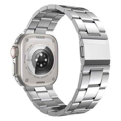 Norman Clasp Three-Link Stainless Steel Watch Band, For Apple Watch 46mm / 49mm / 45mm / 44mm