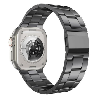 Norman Clasp Three-Link Titanium Alloy Watch Band, For Apple Watch 46mm / 49mm / 45mm / 44mm