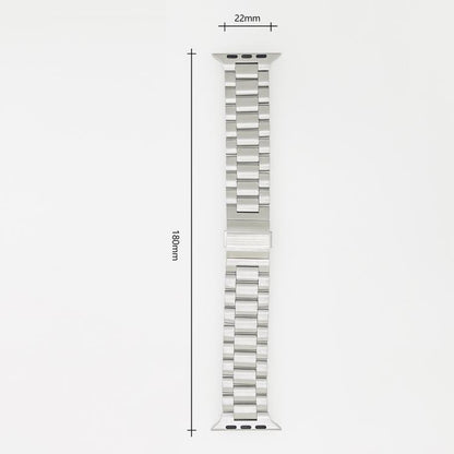Norman Clasp Three-Link Titanium Alloy Watch Band, For Apple Watch 46mm / 49mm / 45mm / 44mm