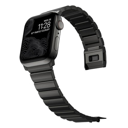Norman Clasp One-Bead Stainless Steel Watch Band, For Apple Watch 46mm / 49mm / 45mm / 44mm