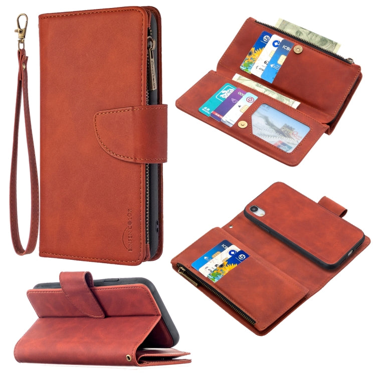Skin Feel Detachable Magnetic Zipper Horizontal Flip PU Leather Case with Multi-Card Slots & Holder & Wallet & Photo Frame & Lanyard, For iPhone XR, For iPhone 8 Plus, For iPhone 11, For Xiaomi Redmi 9, For Xiaomi Redmi Note 8T, For Xiaomi Redmi Note 9