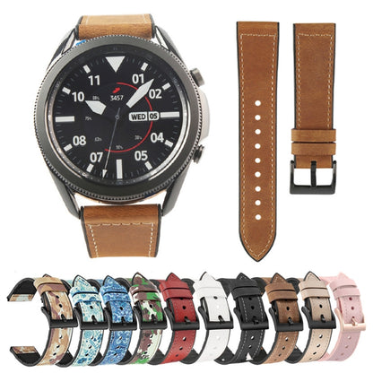 TPU + Leather Replacement Strap Watchband, For Samsung Galaxy Watch 3 41mm, For Samsung Galaxy Watch 3 45mm