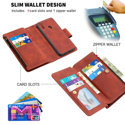 Skin Feel Detachable Magnetic Zipper Horizontal Flip PU Leather Case with Multi-Card Slots & Holder & Wallet & Photo Frame & Lanyard, For Samsung Galaxy A11, For Samsung Galaxy A21s, For Samsung Galaxy A31, For Samsung Galaxy S10e, For Huawei P40      ...