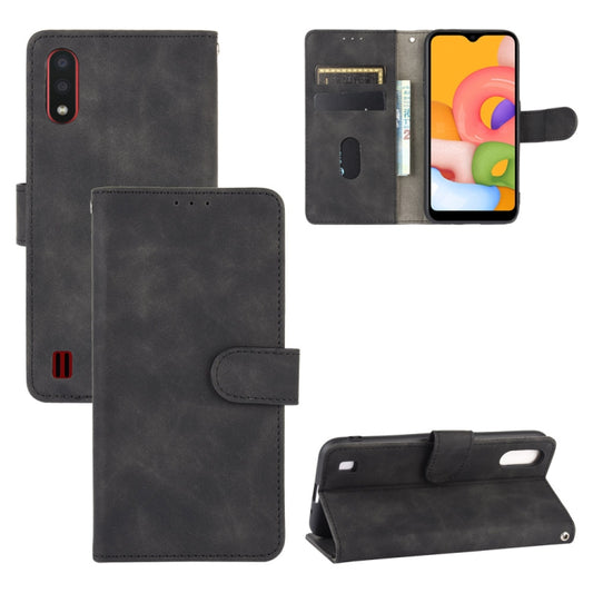Solid Color Skin Feel Magnetic Buckle Horizontal Flip Calf Texture PU Leather Case with Holder & Card Slots & Wallet, For Samsung Galaxy A01 (Global Version), For Samsung Galaxy A11 (Eurasian Version), For Samsung Galaxy A21 (Eurasian Version)         ...