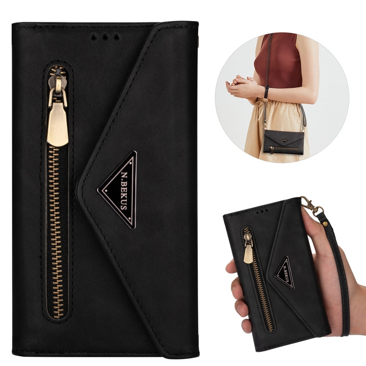 Skin Feel Zipper Horizontal Flip Leather Case with Holder & Card Slots & Photo Frame & Lanyard & Long Rope, For iPhone 6, For iPhone 6 Plus, For iPhone 7 / 8 / SE (2020), For iPhone 7 Plus / 8 Plus, For iPhone 11, For iPhone 11 Pro, For iPhone 11 Pro M...