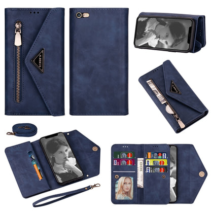 Skin Feel Zipper Horizontal Flip Leather Case with Holder & Card Slots & Photo Frame & Lanyard & Long Rope, For iPhone 6, For iPhone 6 Plus, For iPhone 7 / 8 / SE (2020), For iPhone 7 Plus / 8 Plus, For iPhone 11, For iPhone 11 Pro, For iPhone 11 Pro M...