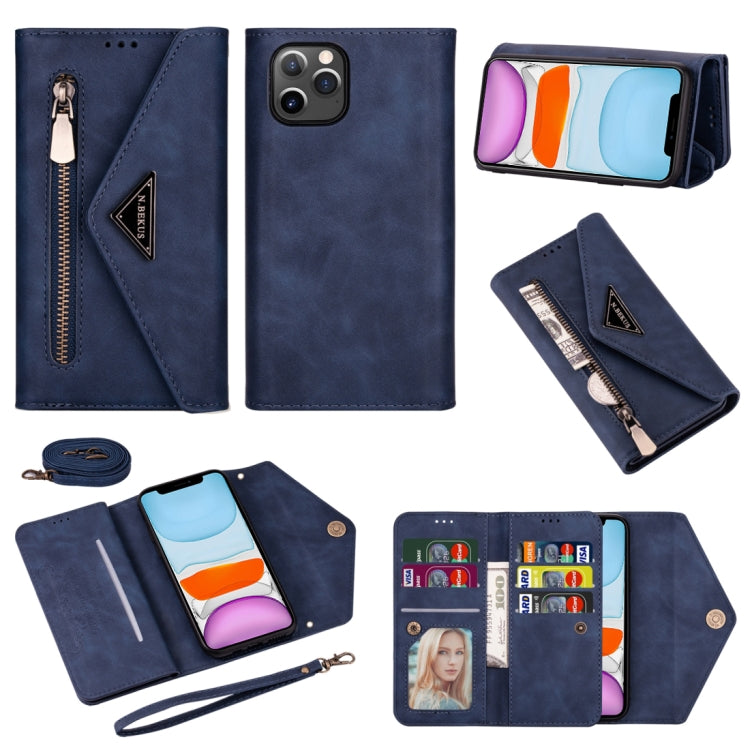 Skin Feel Zipper Horizontal Flip Leather Case with Holder & Card Slots & Photo Frame & Lanyard & Long Rope, For iPhone 6, For iPhone 6 Plus, For iPhone 7 / 8 / SE (2020), For iPhone 7 Plus / 8 Plus, For iPhone 11, For iPhone 11 Pro, For iPhone 11 Pro M...
