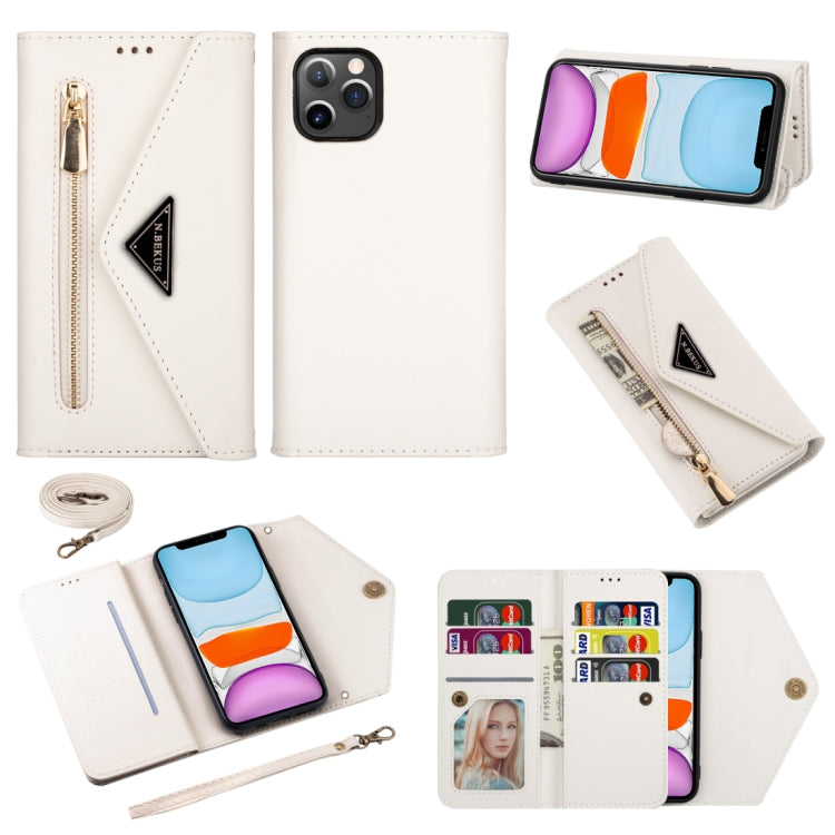 Skin Feel Zipper Horizontal Flip Leather Case with Holder & Card Slots & Photo Frame & Lanyard & Long Rope, For iPhone 6, For iPhone 6 Plus, For iPhone 7 / 8 / SE (2020), For iPhone 7 Plus / 8 Plus, For iPhone 11, For iPhone 11 Pro, For iPhone 11 Pro M...