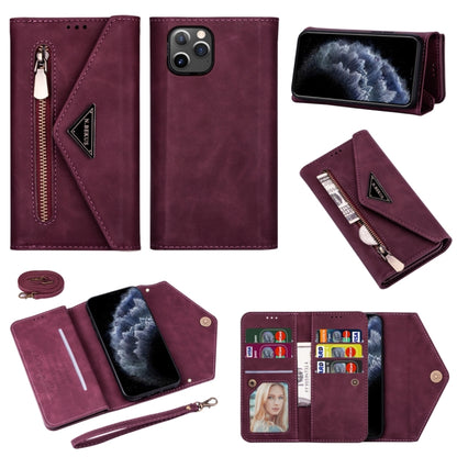 Skin Feel Zipper Horizontal Flip Leather Case with Holder & Card Slots & Photo Frame & Lanyard & Long Rope, For iPhone 6, For iPhone 6 Plus, For iPhone 7 / 8 / SE (2020), For iPhone 7 Plus / 8 Plus, For iPhone 11, For iPhone 11 Pro, For iPhone 11 Pro M...